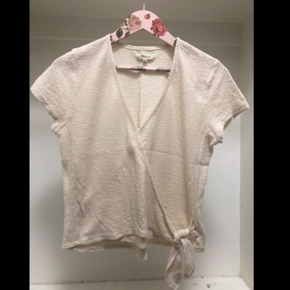 Madewell Texture Tie Front Top